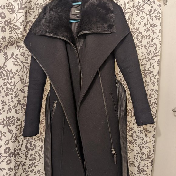 Mackage Nori 2-in-1 Shearling-Trim Wool Coat - Size XS - Picture 6 of 12